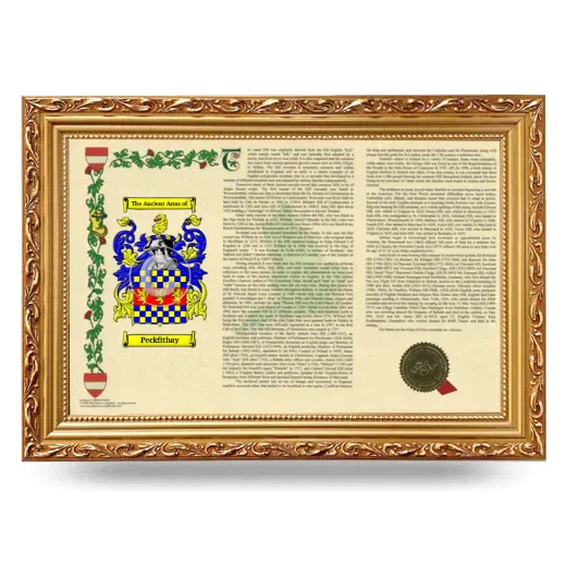 Peckfithay Armorial Landscape Framed - Gold
