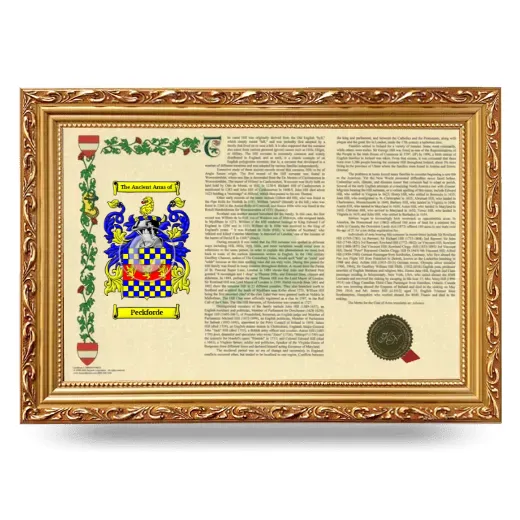 Peckforde Armorial Landscape Framed - Gold