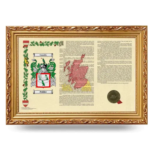 Peddee Armorial Landscape Framed - Gold