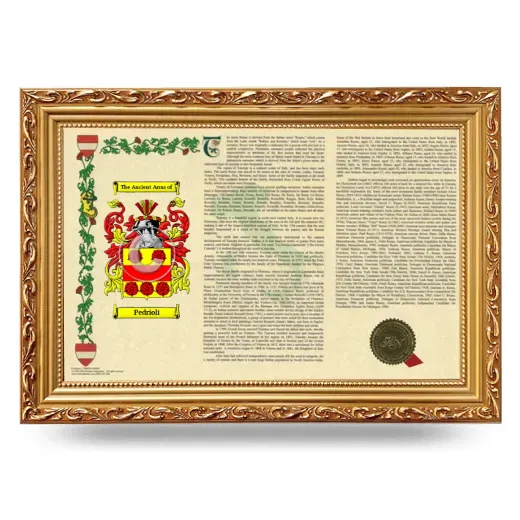 Pedrioli Armorial Landscape Framed - Gold