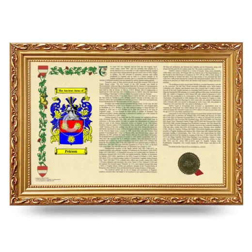 Peirson Armorial Landscape Framed - Gold