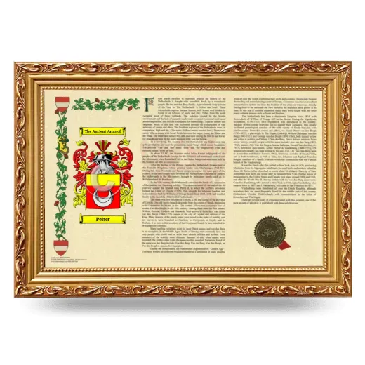 Peiter Armorial Landscape Framed - Gold