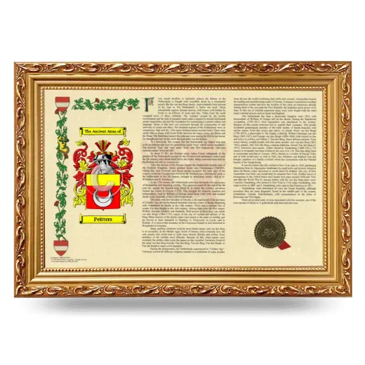 Peitters Armorial Landscape Framed - Gold
