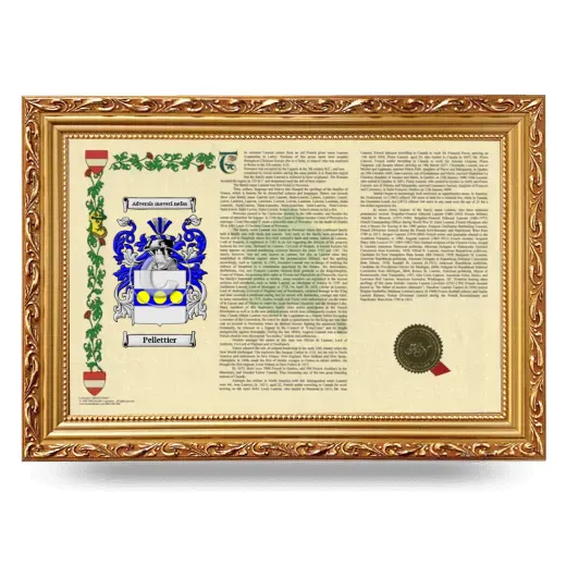 Pellettier Armorial Landscape Framed - Gold