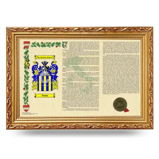 Penno Armorial Landscape Framed - Gold