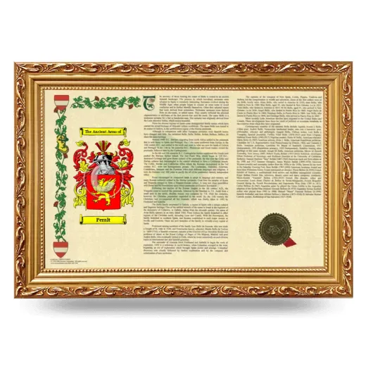 Peralt Armorial Landscape Framed - Gold