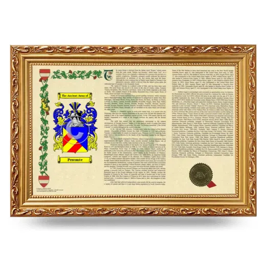 Perconte Armorial Landscape Framed - Gold