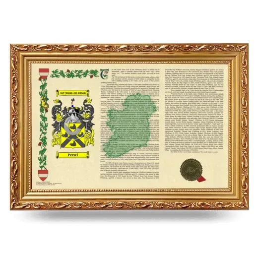 Persel Armorial Landscape Framed - Gold