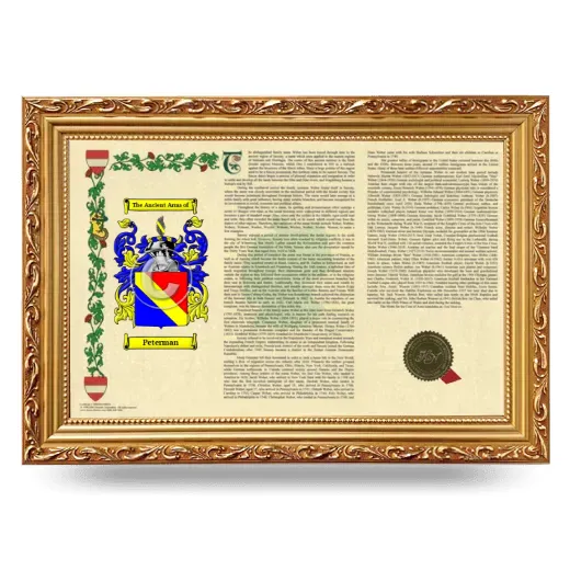 Peterman Armorial Landscape Framed - Gold