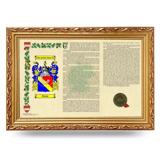 Peters Armorial Landscape Framed - Gold