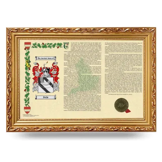 Petle Armorial Landscape Framed - Gold