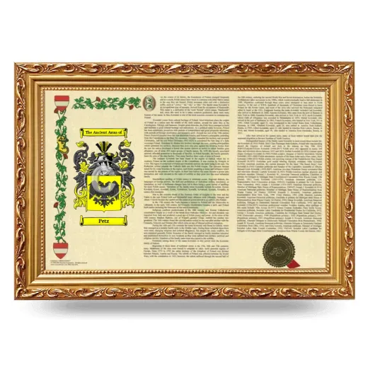 Petz Armorial Landscape Framed - Gold