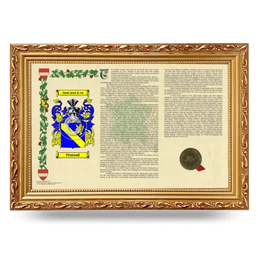 Peyraud Armorial Landscape Framed - Gold