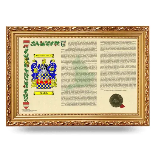 Pichfith Armorial Landscape Framed - Gold