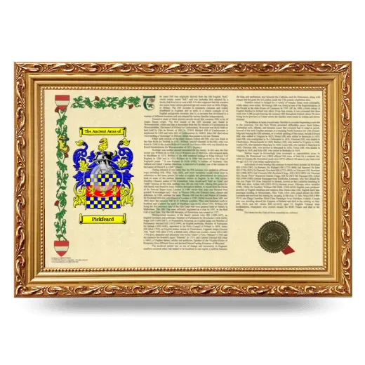 Pickfeard Armorial Landscape Framed - Gold