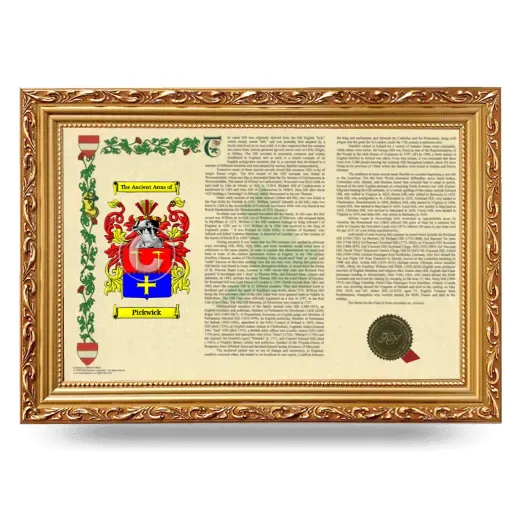Pickwick Armorial Landscape Framed - Gold