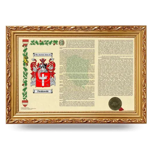 Pienkowski Armorial Landscape Framed - Gold