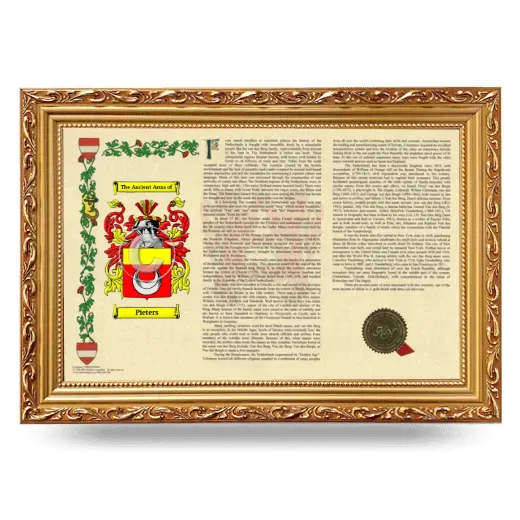 Pieters Armorial Landscape Framed - Gold