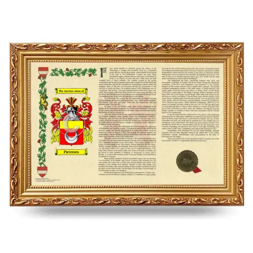 Pietersen Armorial Landscape Framed - Gold