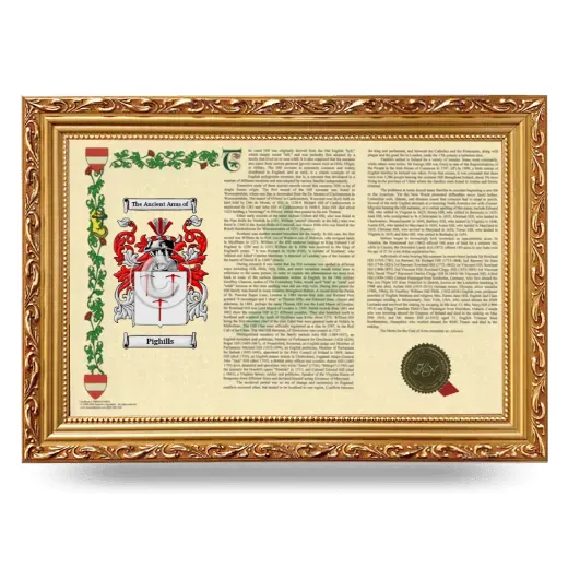 Pighills Armorial Landscape Framed - Gold