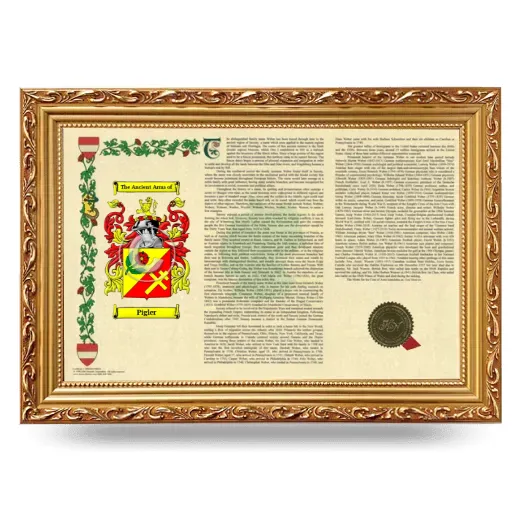 Pigler Armorial Landscape Framed - Gold