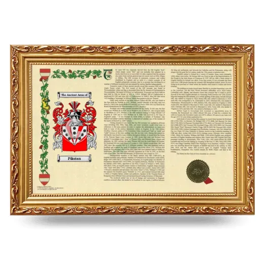 Pikstan Armorial Landscape Framed - Gold