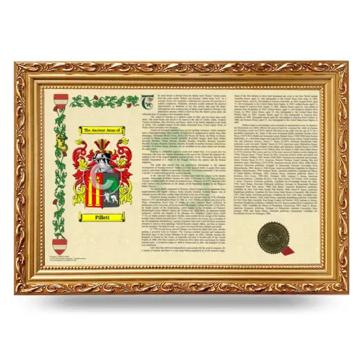 Pillati Armorial Landscape Framed - Gold