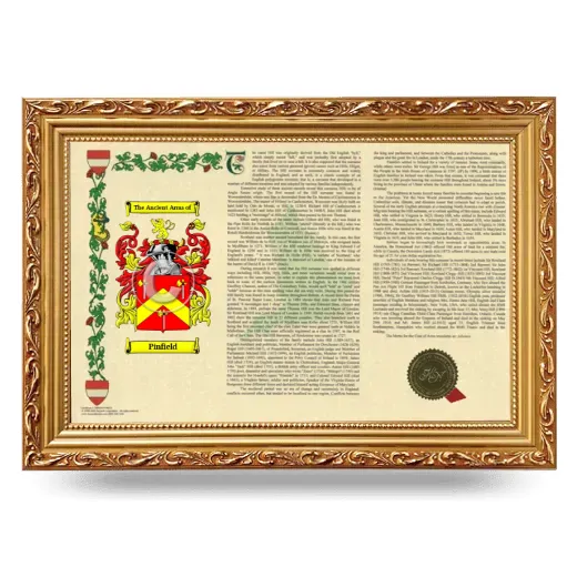 Pinfield Armorial Landscape Framed - Gold