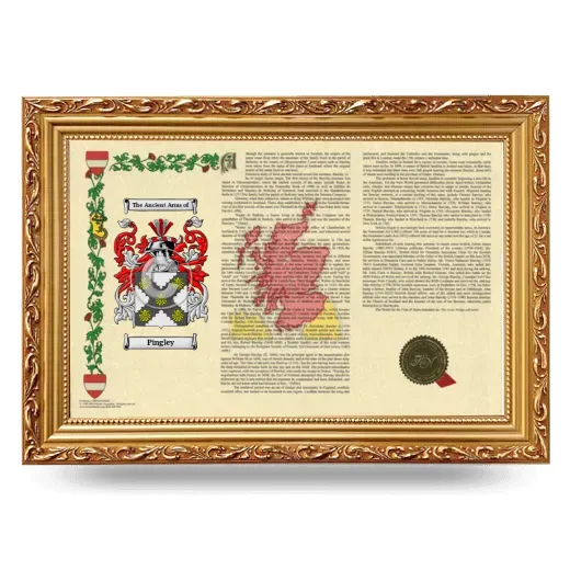 Pingley Armorial Landscape Framed - Gold