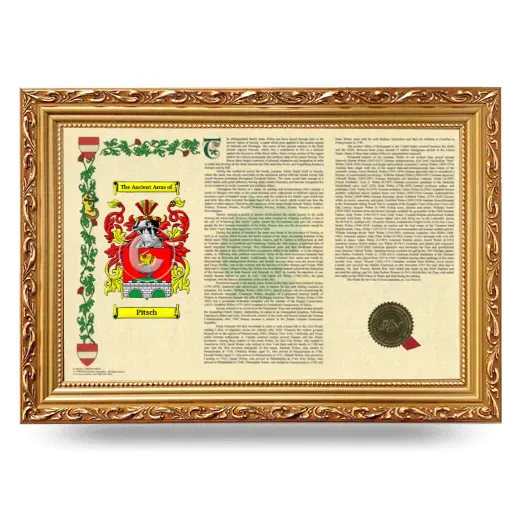 Pitsch Armorial Landscape Framed - Gold