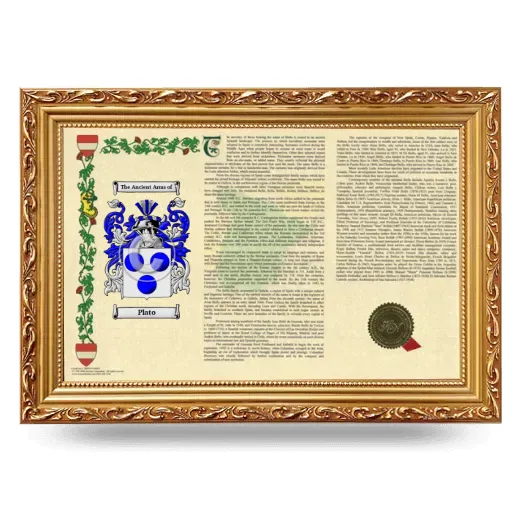 Plato Armorial Landscape Framed - Gold