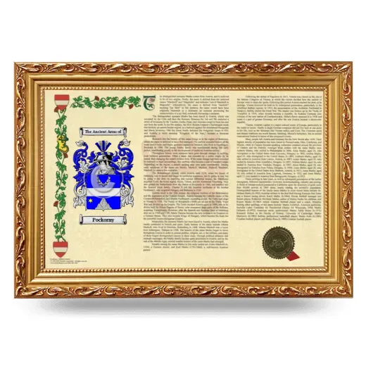 Pockorny Armorial Landscape Framed - Gold