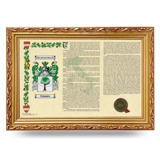 Poloniato Armorial Landscape Framed - Gold