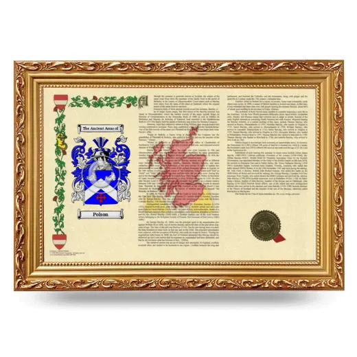Polson Armorial Landscape Framed - Gold