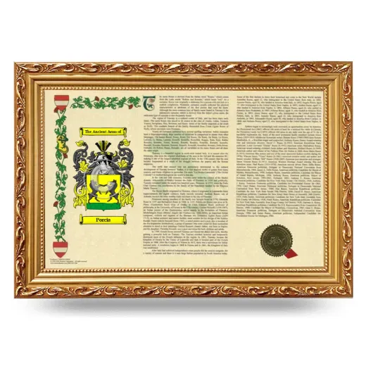 Porcia Armorial Landscape Framed - Gold