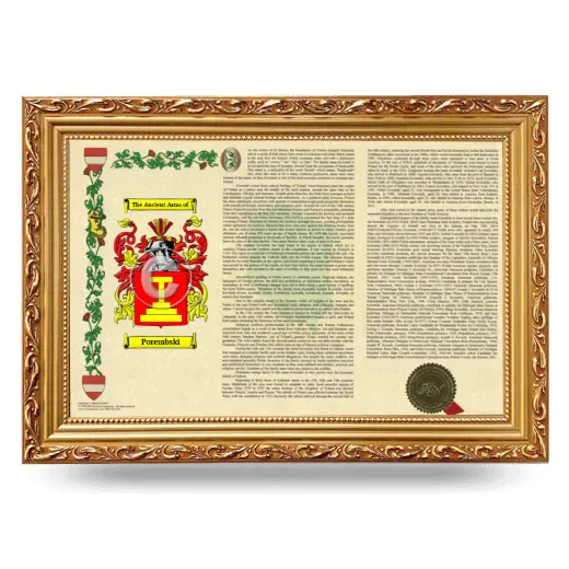 Porembski Armorial Landscape Framed - Gold
