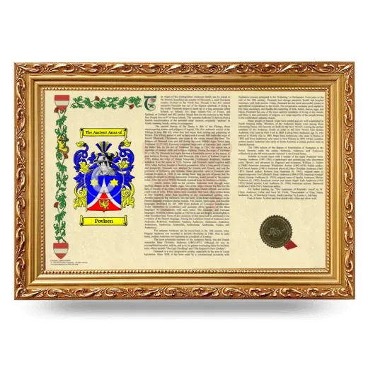 Povlsen Armorial Landscape Framed - Gold