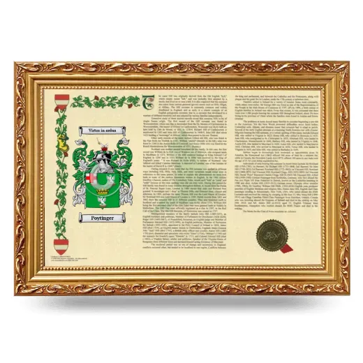 Poytinger Armorial Landscape Framed - Gold