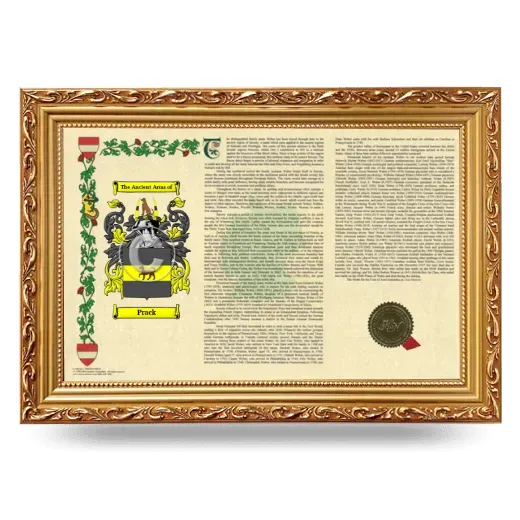 Prack Armorial Landscape Framed - Gold