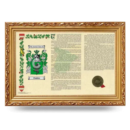Pradera Armorial Landscape Framed - Gold