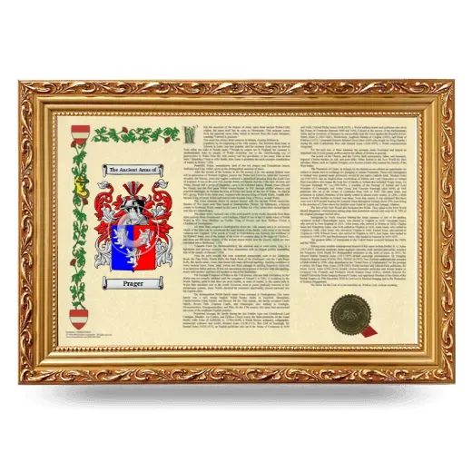 Prager Armorial Landscape Framed - Gold