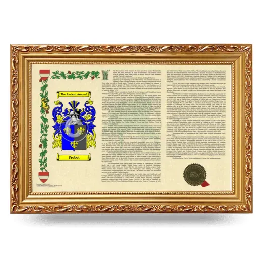 Probot Armorial Landscape Framed - Gold