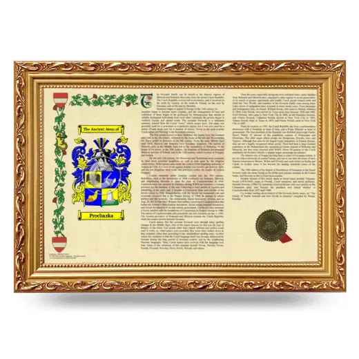 Prochazka Armorial Landscape Framed - Gold