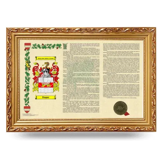 Proper Armorial Landscape Framed - Gold