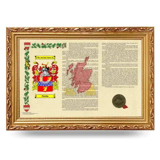 Provin Armorial Landscape Framed - Gold
