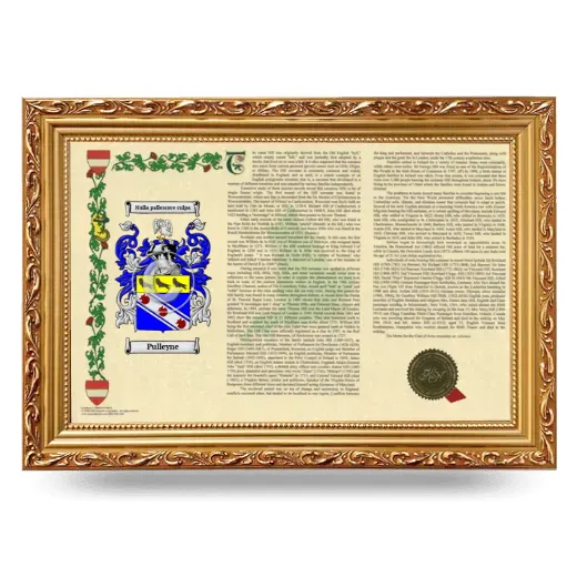 Pulleyne Armorial Landscape Framed - Gold