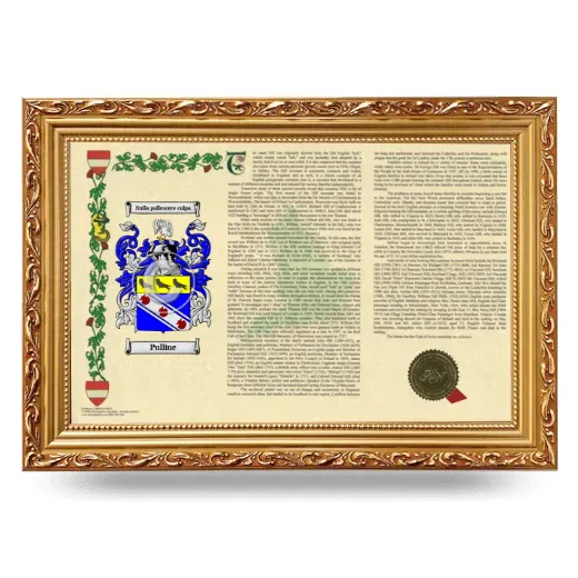 Pulline Armorial Landscape Framed - Gold