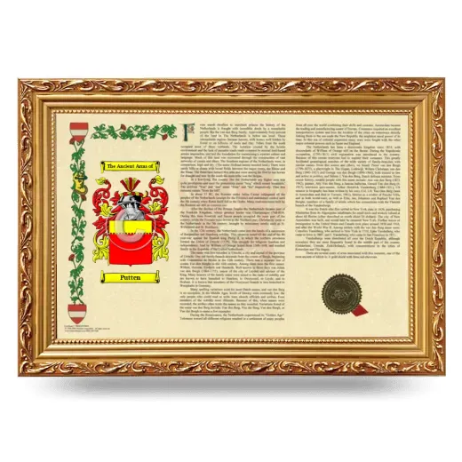 Putten Armorial Landscape Framed - Gold