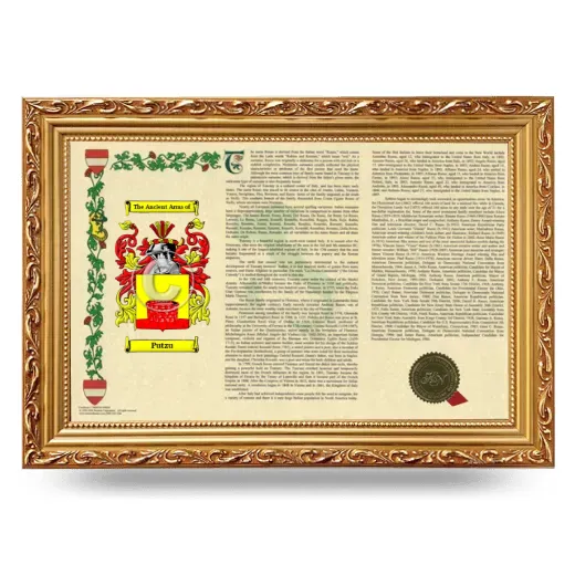 Putzu Armorial Landscape Framed - Gold
