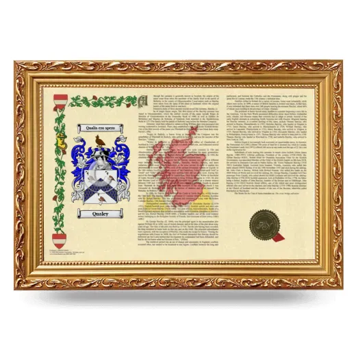 Qualey Armorial Landscape Framed - Gold